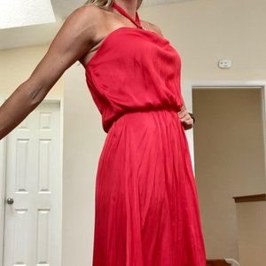 Elegant red cocktail dress